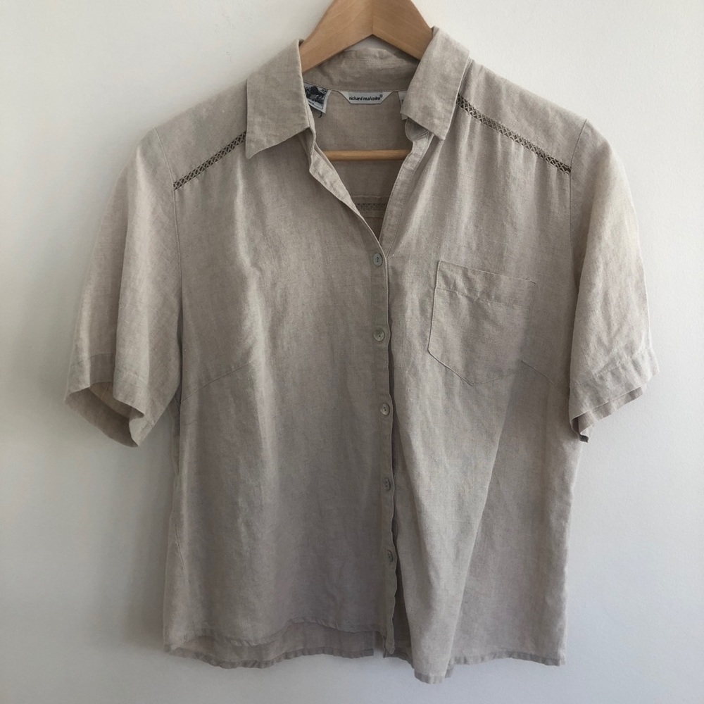Linen button-down shirt